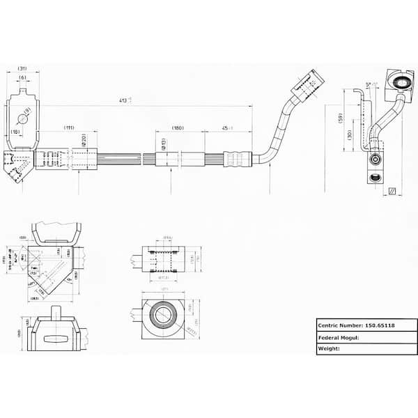 Centric Parts Brake Hydraulic Hose
