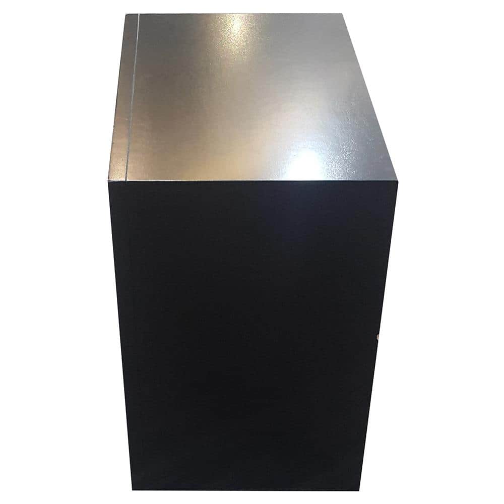 Ireland Contemporary Black Wood Nightstand with Pull-Out Tray