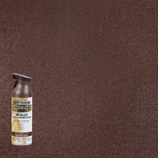 Rust-Oleum Universal 11 oz. All Surface Flat Metallic Burnished Amber Spray Paint and Primer in One (6-Pack)
