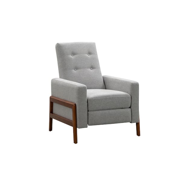 DEVON & CLAIRE Cordae Fabric Pushback Recliner, Light Grey
