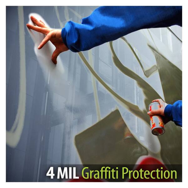 4Mil Clear Anti-Graffiti Window Film 12" x 6.5 ft 