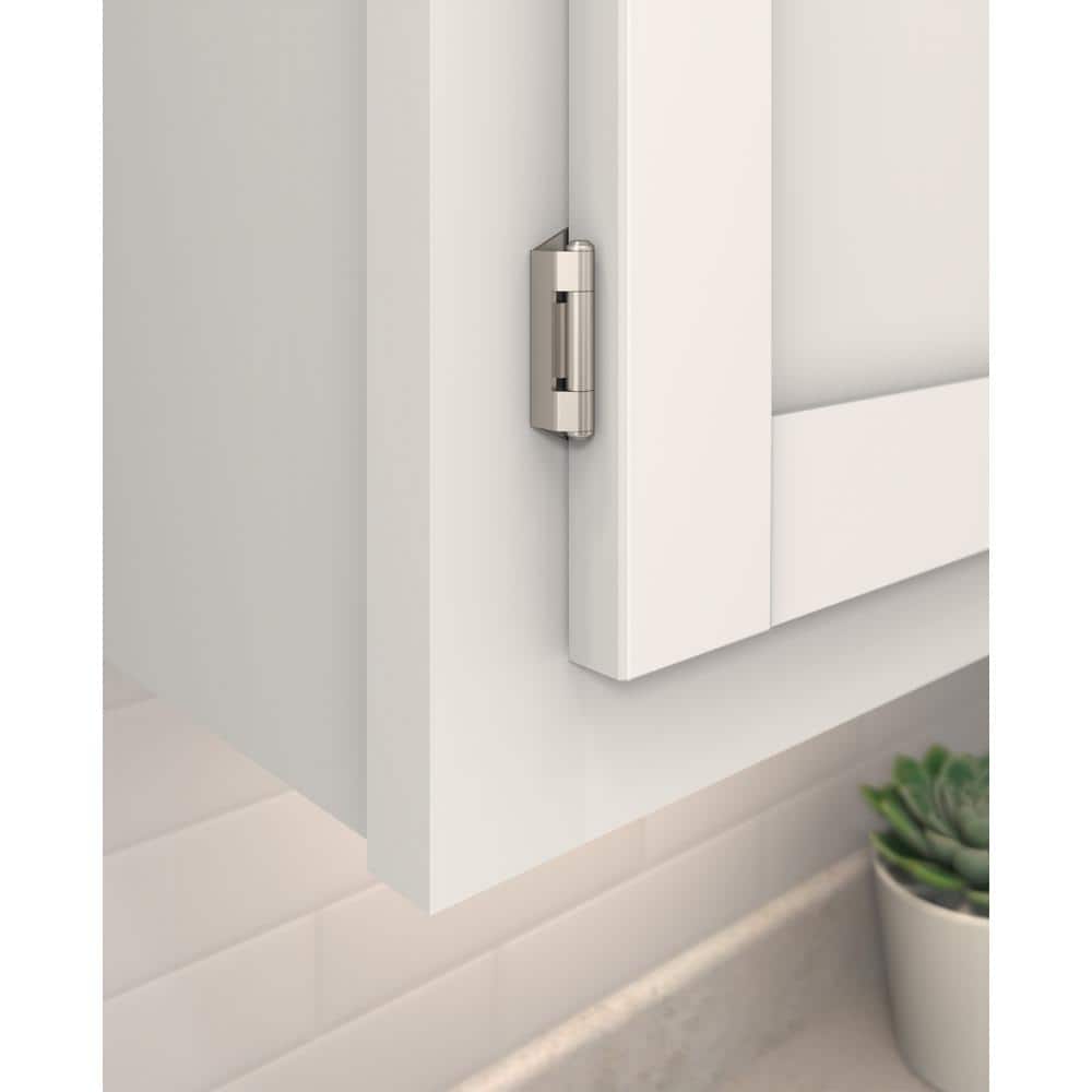 Satin Nickel 1/4 Inch Overlay Cabinet Hinge
