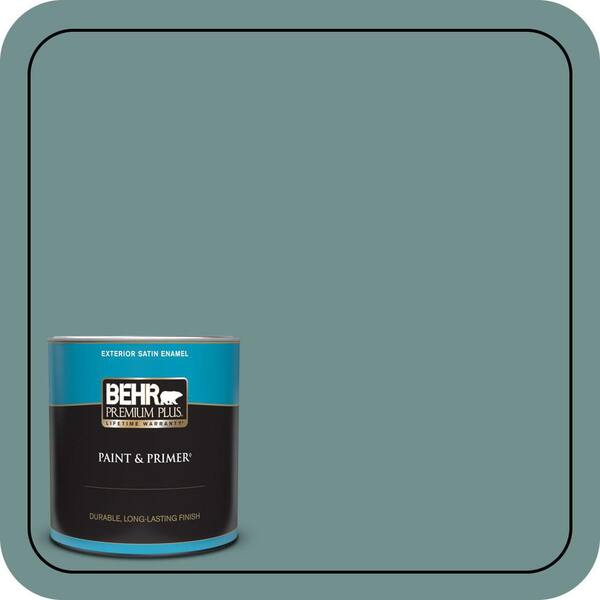BEHR PREMIUM PLUS 1 qt. #PPU12-03 Dragonfly Satin Enamel Exterior Paint & Primer
