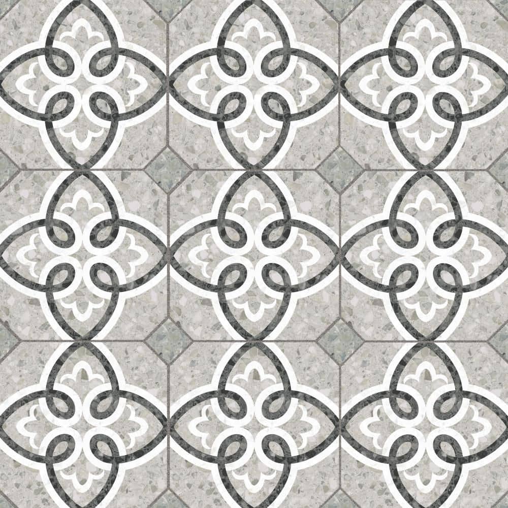 Riviera Octagon Garde Gris with Taco Verde 8 in. x 8 in. Porcelain Floor and Wall Tile (11.25 sq. ft. /Case) price history on PriceWatchPro