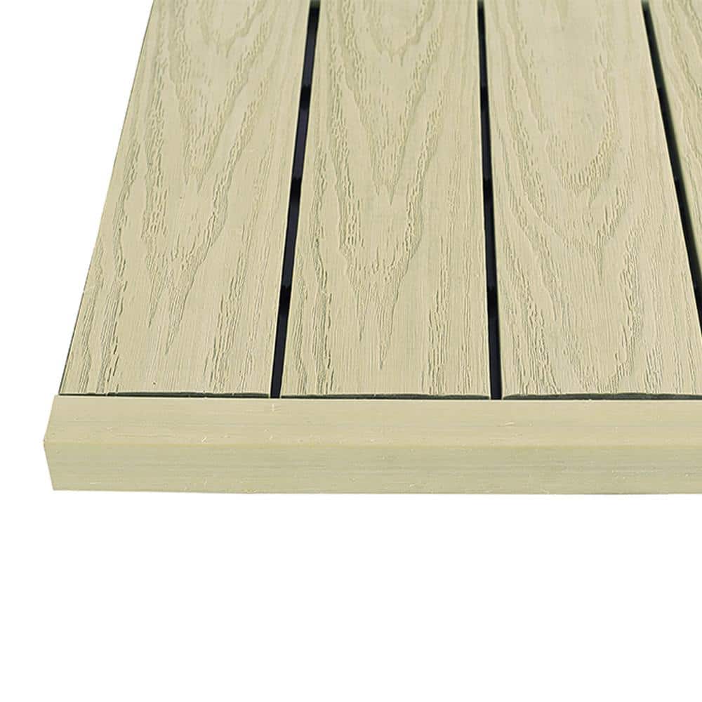 1/12 ft. x 1 ft. Quick Deck Composite Deck Tile Straight Trim in Sahara San