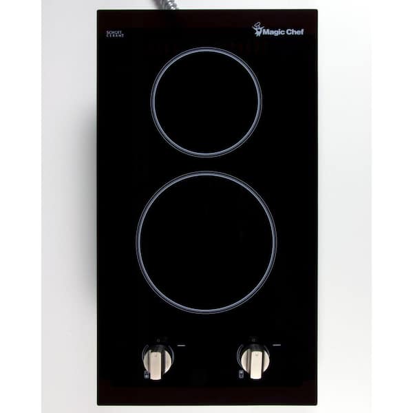 Magic Chef 12 in. Radiant Electric Ceramic Glass Cooktop in Black with 2 Elements