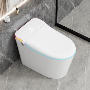 1.25 GPF Tankless Elongated Smart Toilet Bidet in White with Auto Open/Close, Auto Flushing, Heated Seat, Warm Air Dryer