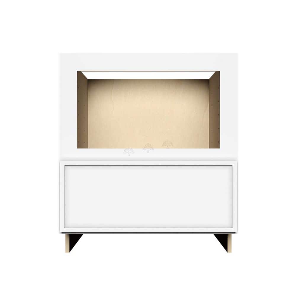 Slim Shaker Assembled 30 in. W x 34.5 in. H x 24 in. D Microwave Base Kitchen Cabinet in White price history on PriceWatchPro