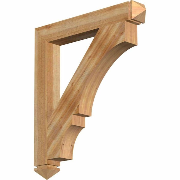 Ekena Millwork 4 in. x 34 in. x 30 in. Western Red Cedar Balboa Arts and Crafts Rough Sawn