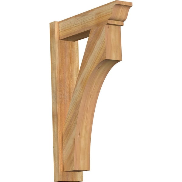 Ekena Millwork 6 in. x 34 in. x 22 in. Western Red Cedar Westlake Traditional Rough Sawn Outlooker