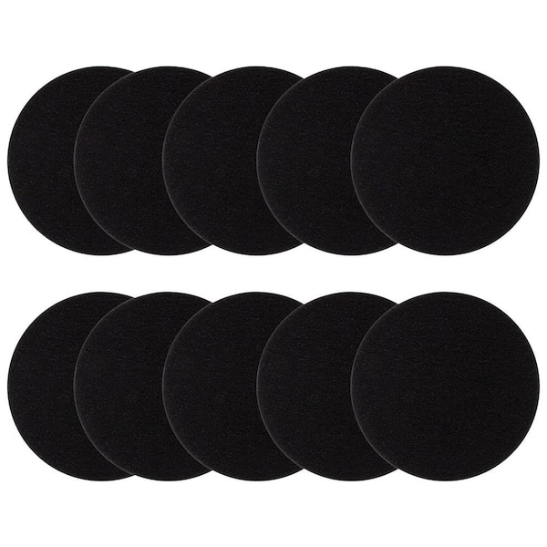 10-Pack Activated Charcoal Filters for Kitchen Compost Bin Countertop Odor Blocking Refill 6.7 in. Round Replacement