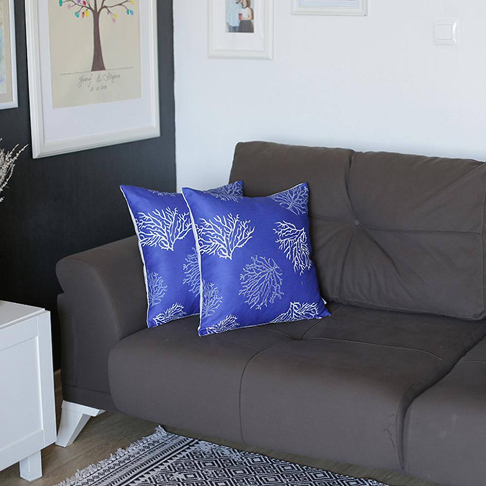 Nautica Dark Blue and White Polyester Pillow Covers Set