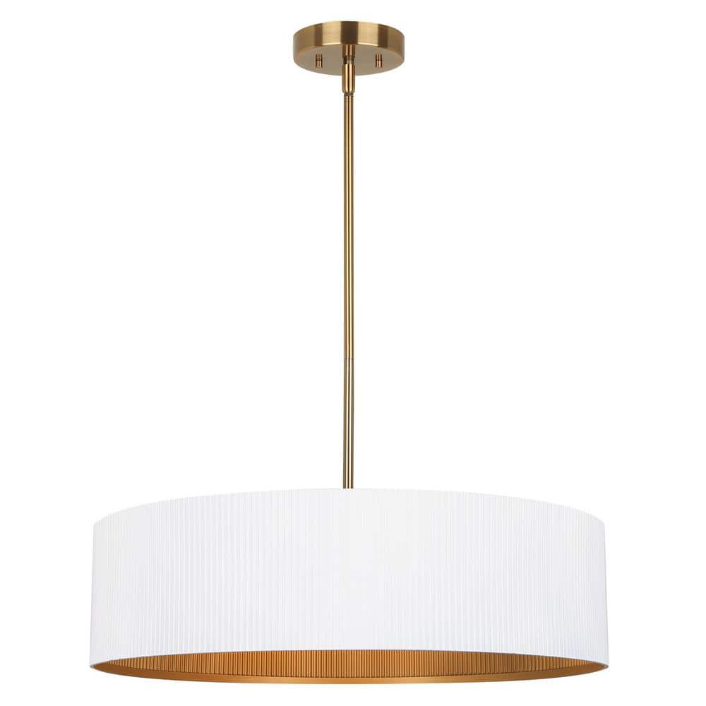 Rexton 3-Light Matte White and Gold Contemporary Chandelier for Dining Rooms and Living Rooms price history on PriceWatchPro
