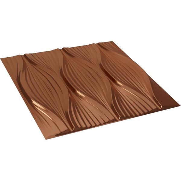 Ekena Millwork 19 5/8 in. x 19 5/8 in. Willow EnduraWall Decorative 3D Wall  Panel, Copper (Covers 2.67 Sq. Ft.) WP20X20WWBCO - The Home Depot