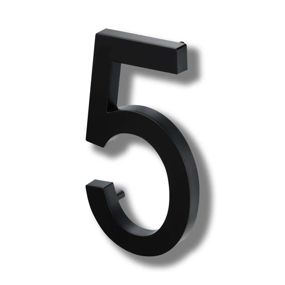 ELITE 10 in. Floating Modern Oversized Cast Aluminum Black House Number ...