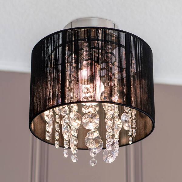 serena string beaded flush mount ceiling light