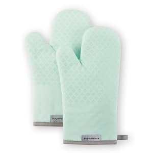 Asteroid Silicone Grip Mineral Aqua Oven Mitt Set (2-Pack)