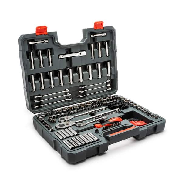Crescent 142-Piece Standard (SAE) and Metric Chrome Mechanics Tool Set Crescent 142-Piece Standard (SAE) and Metric Chrome Mechanics Tool Set