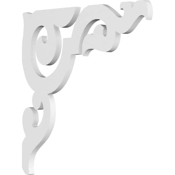 Ekena Millwork 5/8 in. W X 14 in. H X 14 in. D PVC Rotherham Bracket