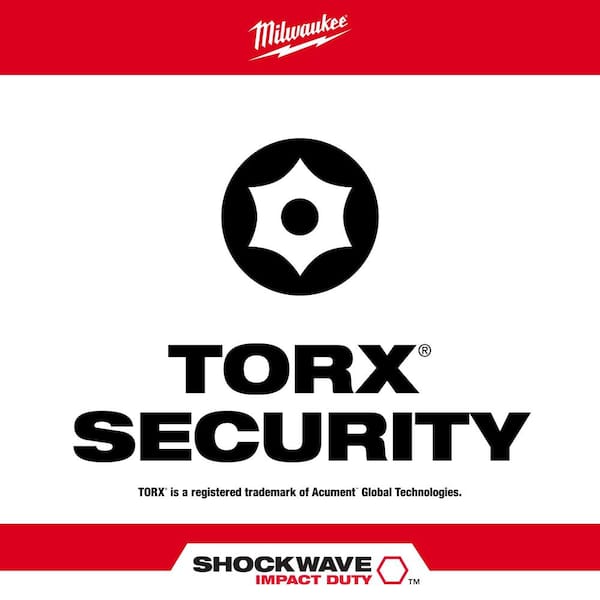 SHOCKWAVE Impact Duty Alloy Steel Torx Security Screw Driver Bit Set (10-Piece)