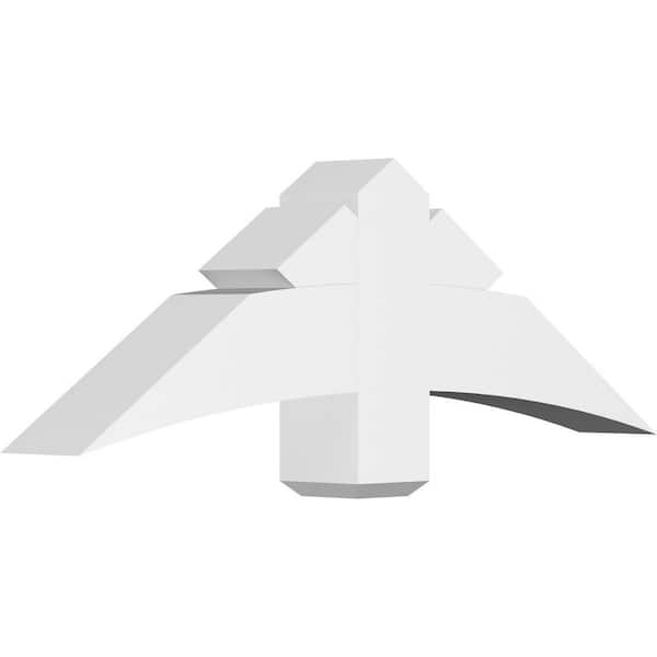 Ekena Millwork Alberta 48 in. W x 16 in. H x 6 in. D Signature Polyurethane Bracket