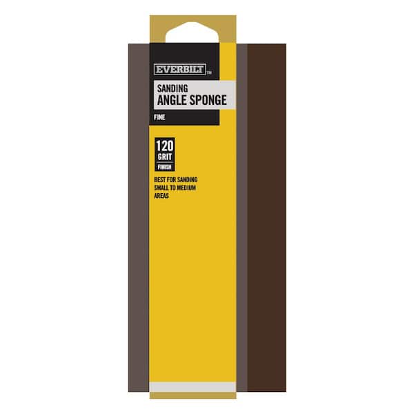 Everbilt 1 in. x 0.29ft. x 0.66 ft. XL DRYWALL SANDING SPONGE ANGLED FINE