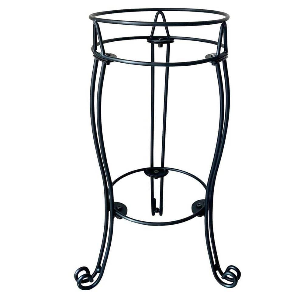12 in. Black Metal Bird Bath Stand Outdoor Gazing Ball Holder Birdbath Holder Pan Stand price history on PriceWatchPro