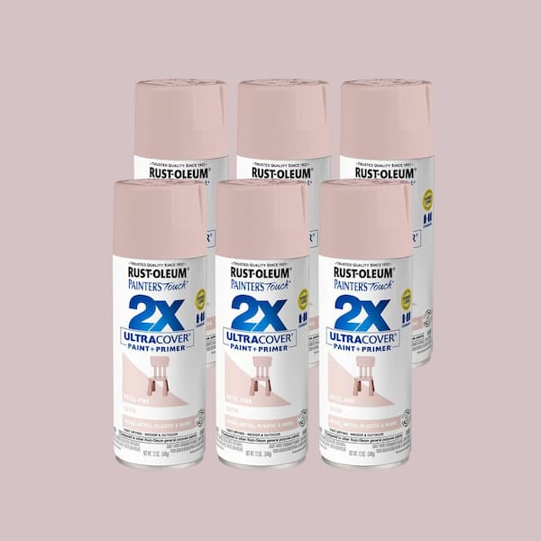 12 oz. Satin Petal Pink General Purpose Spray Paint (Case of 6)