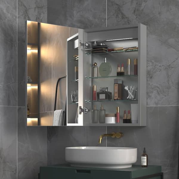 ExBrite 20 in. W x 30 in. H Rectangular Silver Aluminum