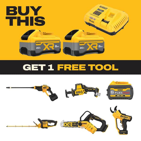 20V MAX XR Lithium-Ion Battery and Charger Kit with (2) Powerpack 8.0 Ah Batteries and Charger