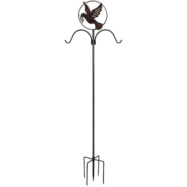 FAWEY TRED INC 72 in. H Shepherds Hook 5 Prongs Metal Base Strong Rust Resistant Black Steel