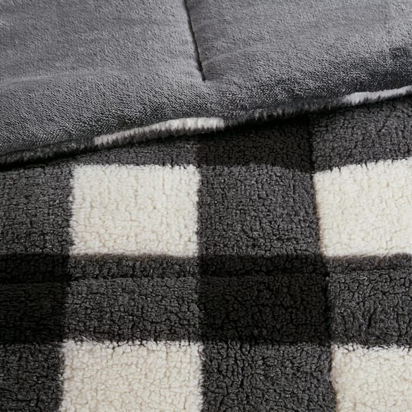 True North by Sleep Philosophy Addison Full/Queen Ivory Pintuck Sherpa Down Alternative Comforter Set