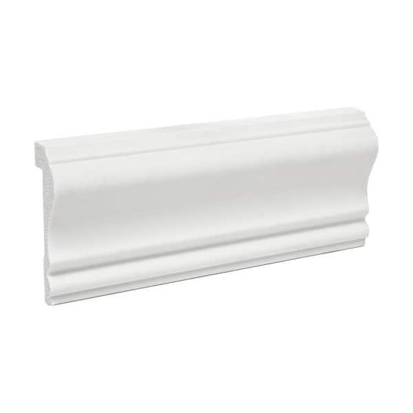 American Pro Decor 1 in. x 2-5/8 in. x 6 in. Long Recycled Polystyrene Cap Panel Moulding Sample