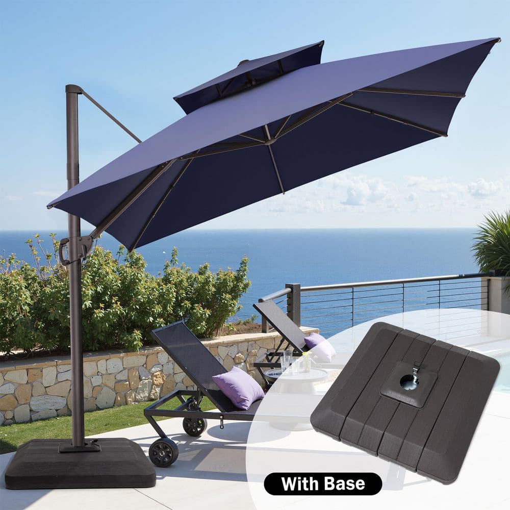 honeycomb patio umbrellas Shadowspec Retreat™ Wall Mounted Umbrella square outdoor umbrella is engineered for superior comfort and convenience Outdoor Interiors Honeycomb Marble 20