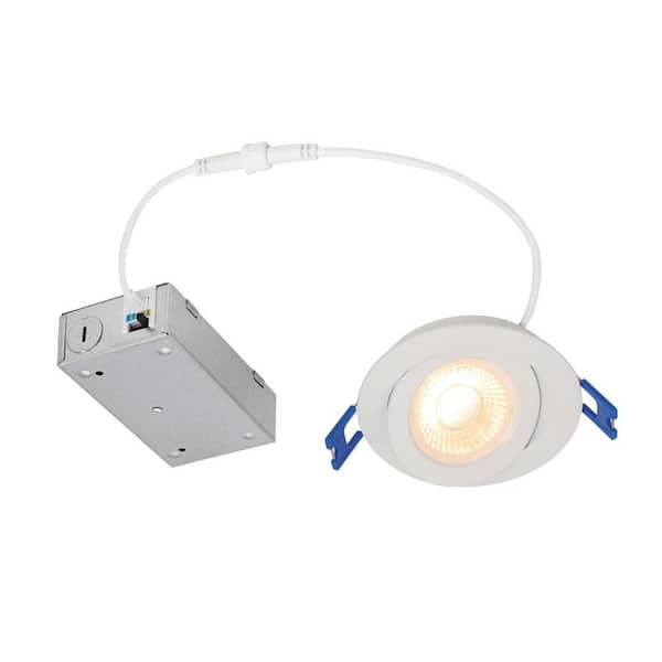 Westinghouse 3 in. Gimbal 2700-5000K Selectable New Construction Canless Integrated LED Recessed Light Kit for Sloped Ceiling