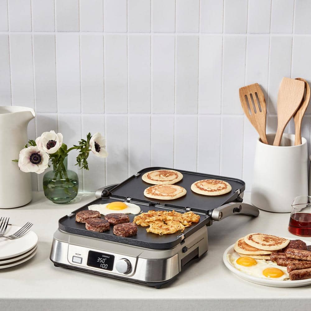 156 sq. in. Stainless Steel Griddle-5 with Nonstick Surface