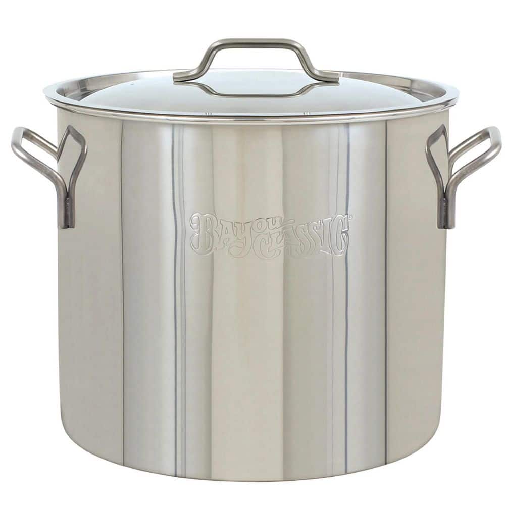 BAYOU CLASSIC 20 qt. Stainless Steel Stock Pot with Domed Lid
