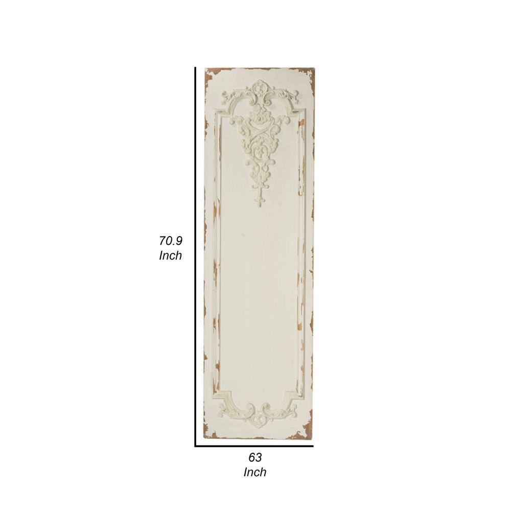 Elegant Off-White Magnesia Tall Wall Art Panel Set