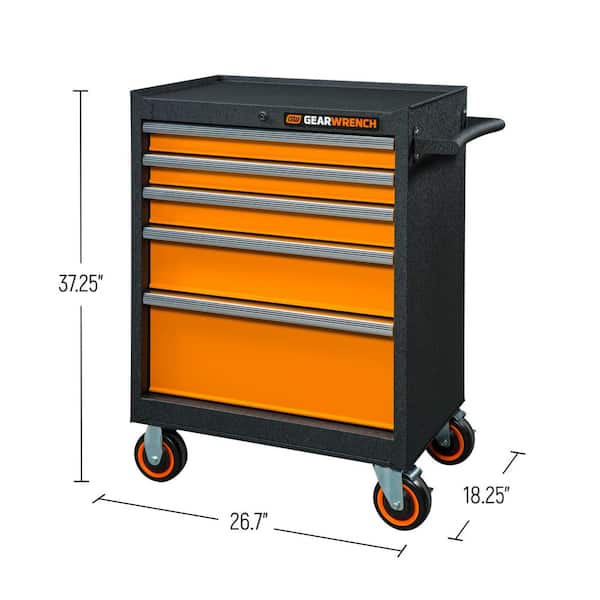1/4 in., 3/8 in. and 1/2 in. Drive Mechanics Tool Set in EVA with 26 in. 5-Drawer GSX Rolling Tool Cabinet (192-Pieces)