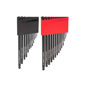 0.050 in. - 3/8 in., 1.3-10 mm Ball End Hex L-Key Set with Holder (28-Piece)