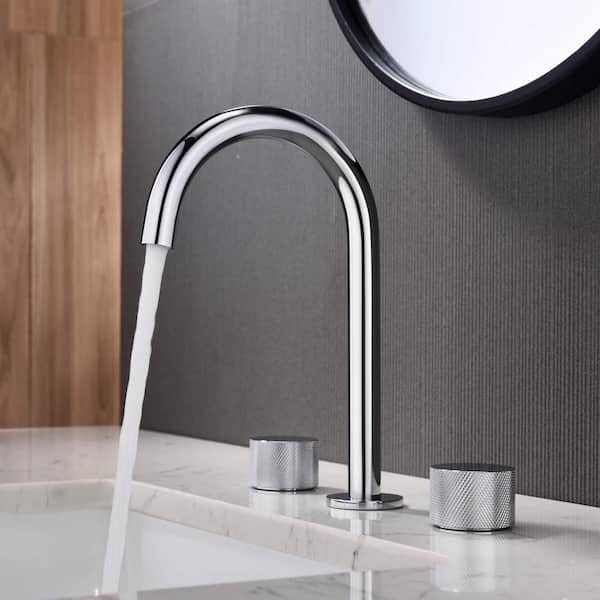 Circular X 8 in. Bathroom Sink Widespread Faucet with Drain Assembly