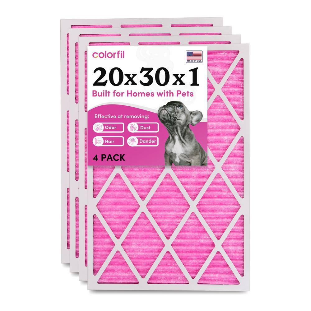 20 in. x 30 in. x 1 in. Odor Removal and Color Changing Pleated Furnace Air Filter, MERV 8 (4-Pack) price history on PriceWatchPro