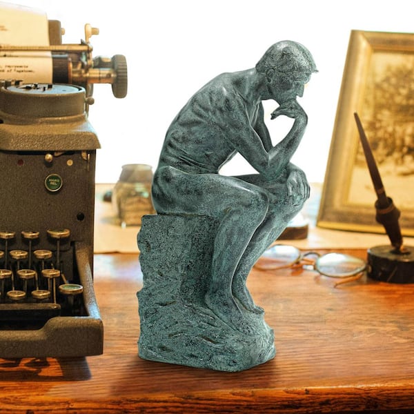 Design Toscano 10 in. H Rodin's Thinker Tabletop Statue QL0197710 The