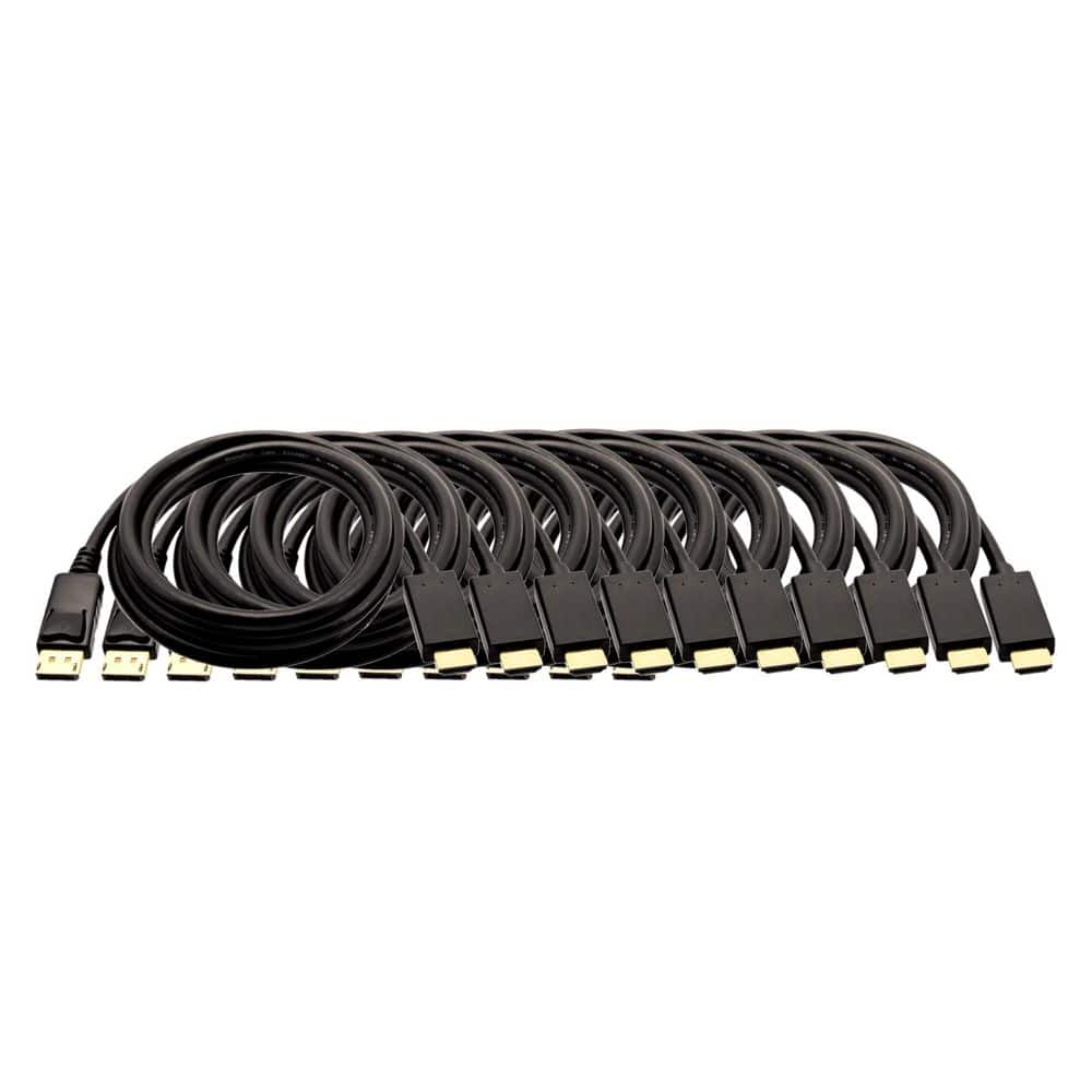 6 ft. DisplayPort to HDMI (28AWG) Cable 4K with Latch Black 10-Pack price history on PriceWatchPro