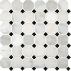 MSIGreecian White 12 in. x 12 in. Polished Marble Floor and Wall Mosaic Tile (1 sq. ft./Each) (TW1-SH-GWO)