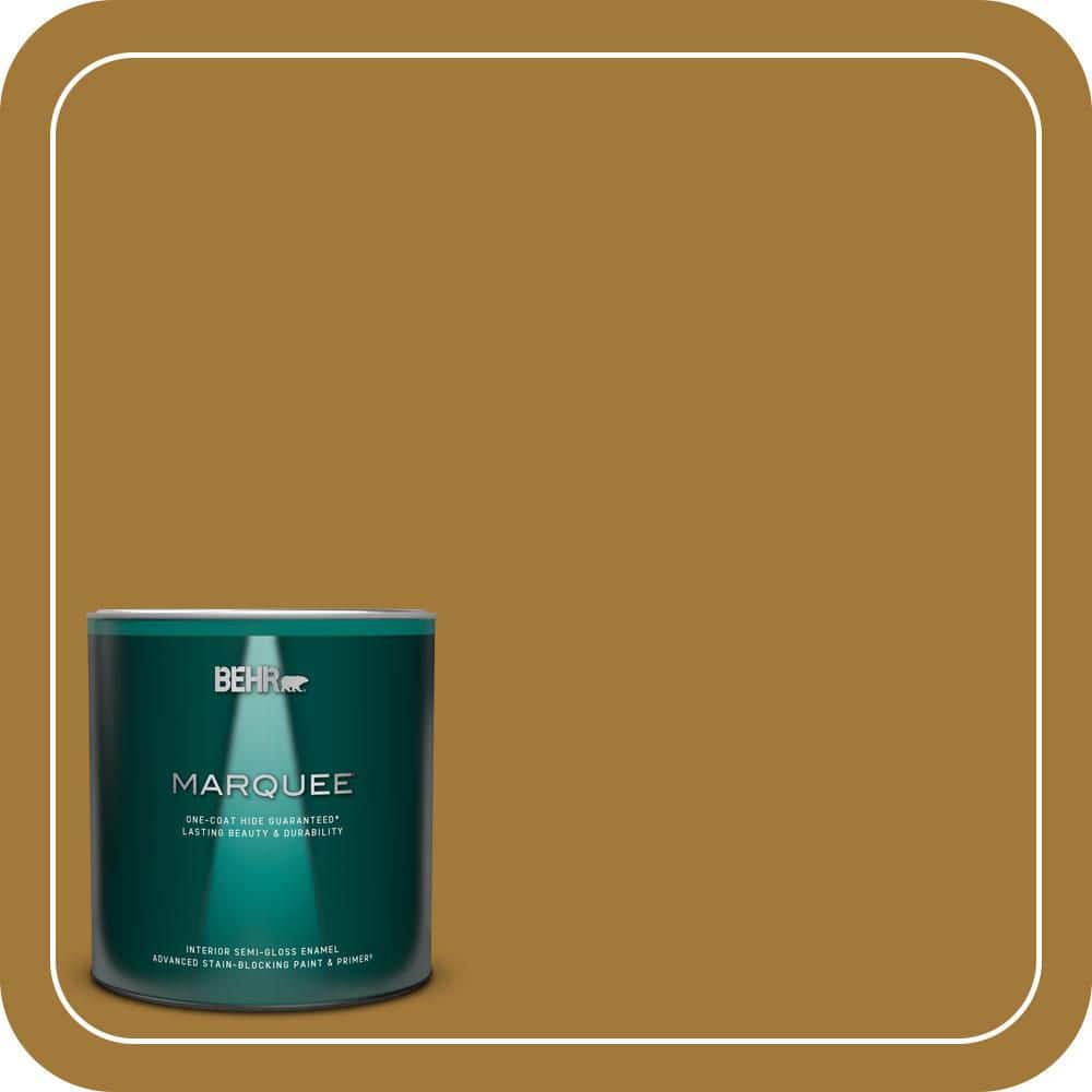 1 qt. #320D-7 Victorian Gold Semi-Gloss Enamel Interior Paint & Primer product image for price tracking