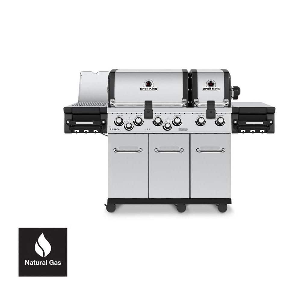 Regal S 690 PRO IR 6-Burner Natural Gas Grill in Stainless Steel with Infra