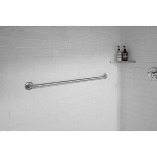 Glacier Bay 42 in. L x 3.1 in. ADA Compliant Grab Bar in Brushed Stainless Steel Glacier Bay 42 in. L x 3.1 in. ADA Compliant Grab Bar in Brushed Stainless Steel