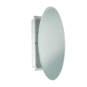 24 in. x 36 in. Recessed Beveled Oval Medicine Cabinet