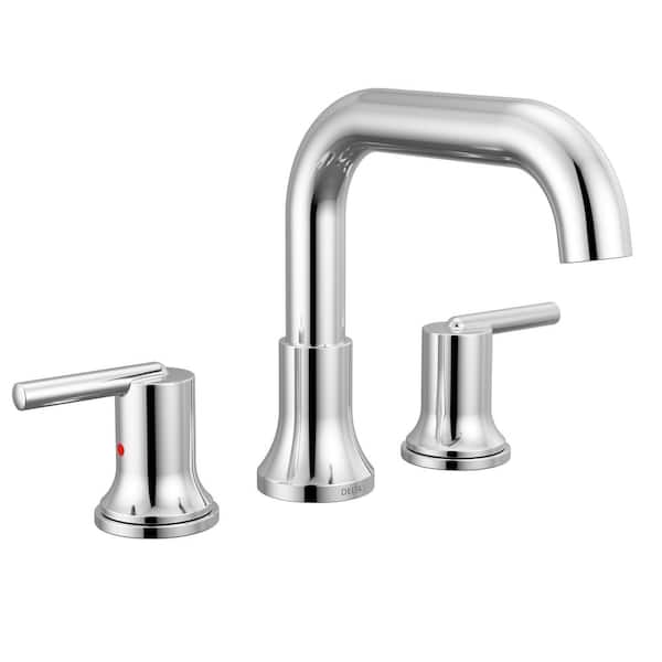 Delta Trinsic 2-Handle Deck Mount Tub Faucet Trim Kit in Chrome (Valve Not Included)
